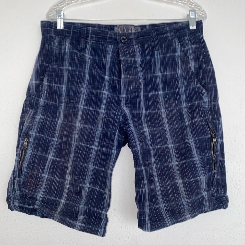 Men’s Armani Exchange Blue Plaid Shorts